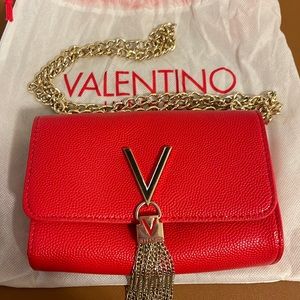 Mario Valentino wallet size crossbody with chain strap